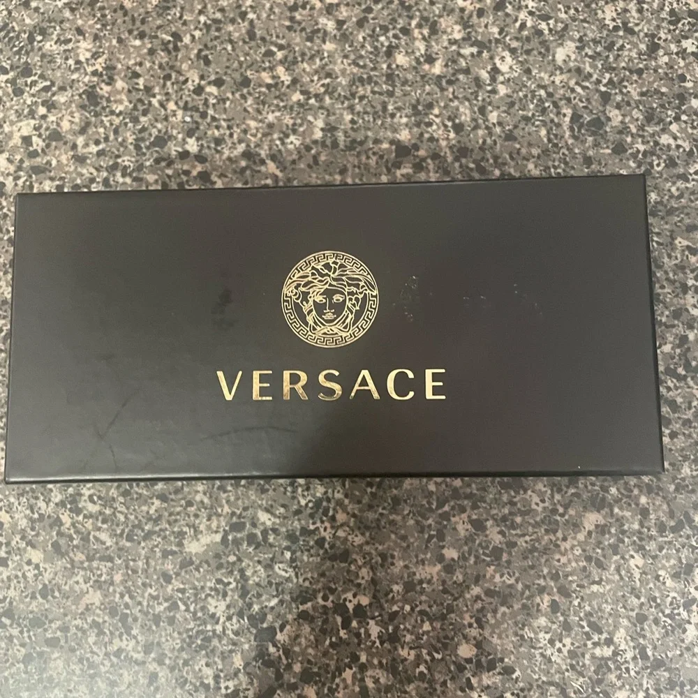 Versace Gold and Black Embellished Sunglasses - Picture 5 of 5